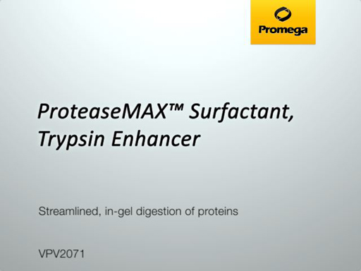 ProteaseMAX Surfactant Video